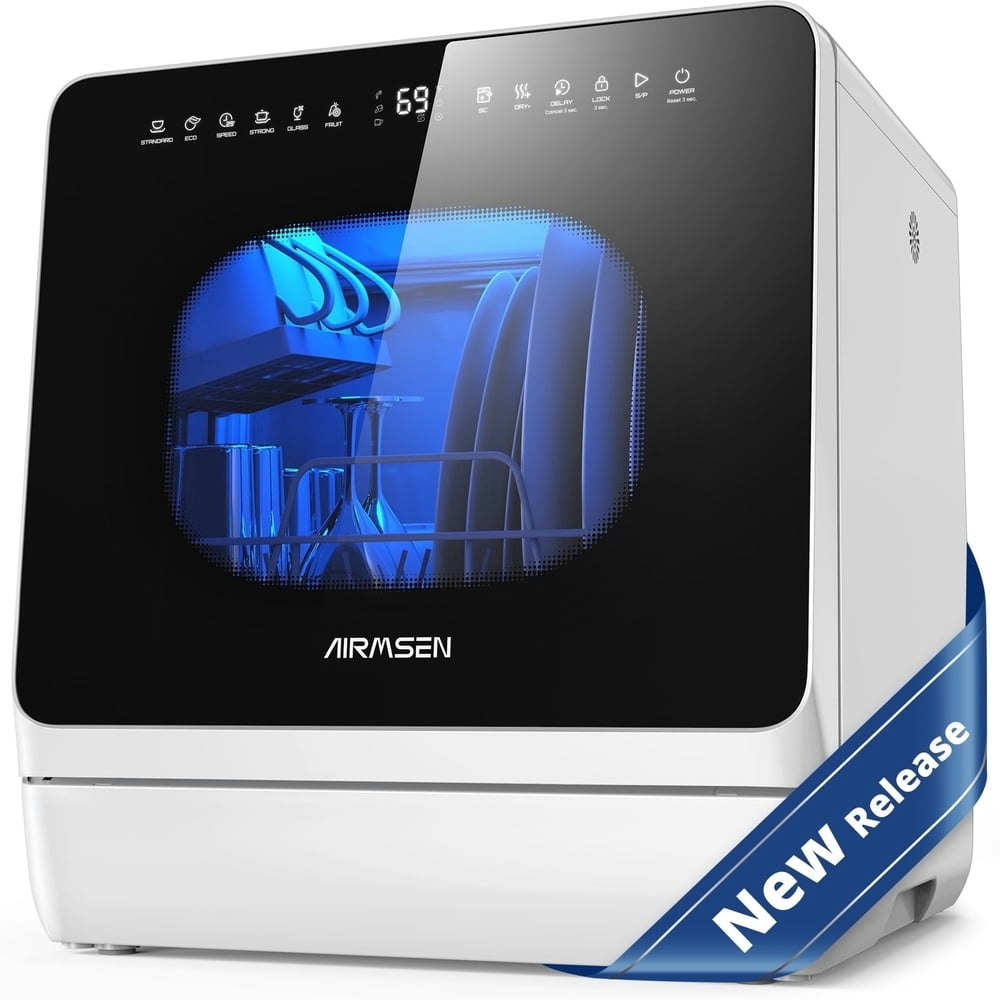 Airmsen TDQR09 Countertop Dishwasher: $258.99