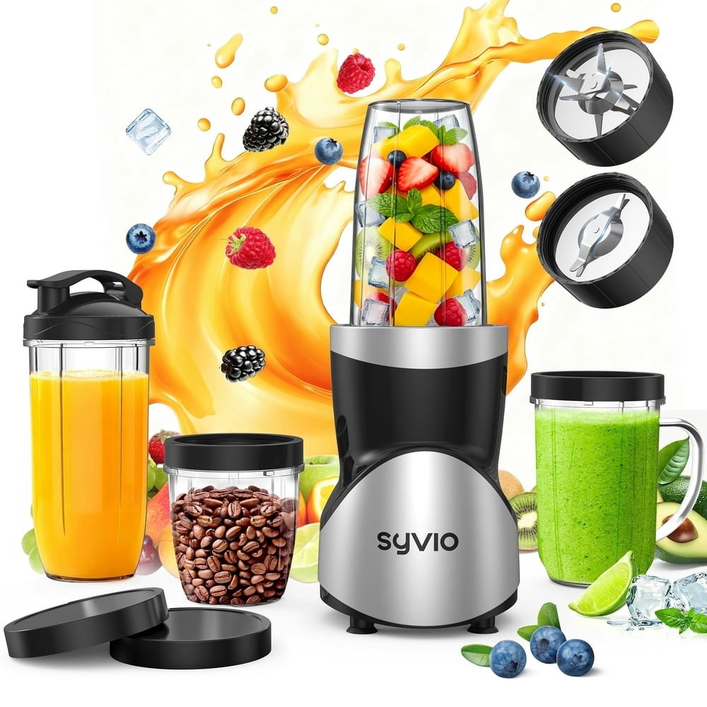 Syvio 15-Piece Personal Smoothie Blender and Grinder Combo: $35.99