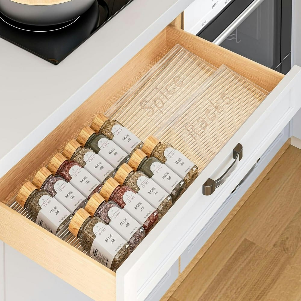 Lamu 2-Tier Expandable Spice Drawer Organizer: $10.07