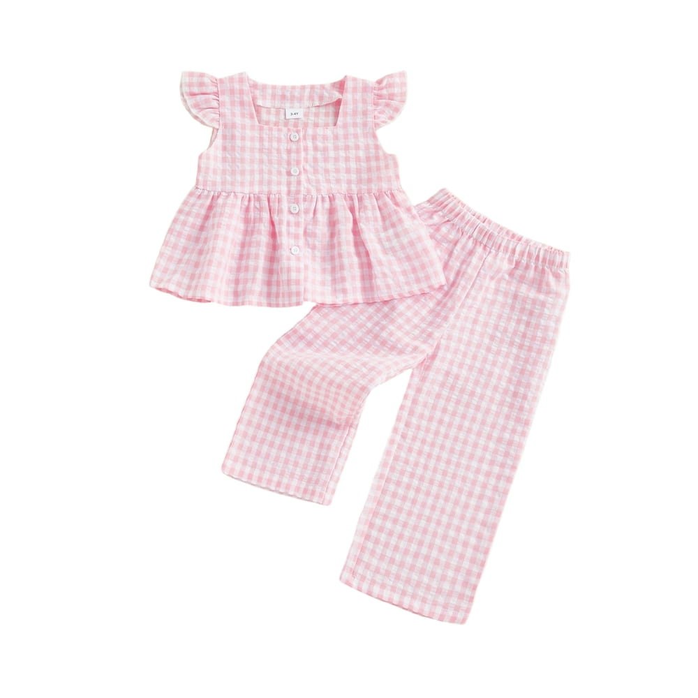 Loicainy Toddler Girls Plaid Shirt and Pants Outfit Set: $12.33 Loicainy Toddler Girls Plaid Shirt and Pants Outfit Set: $12.33