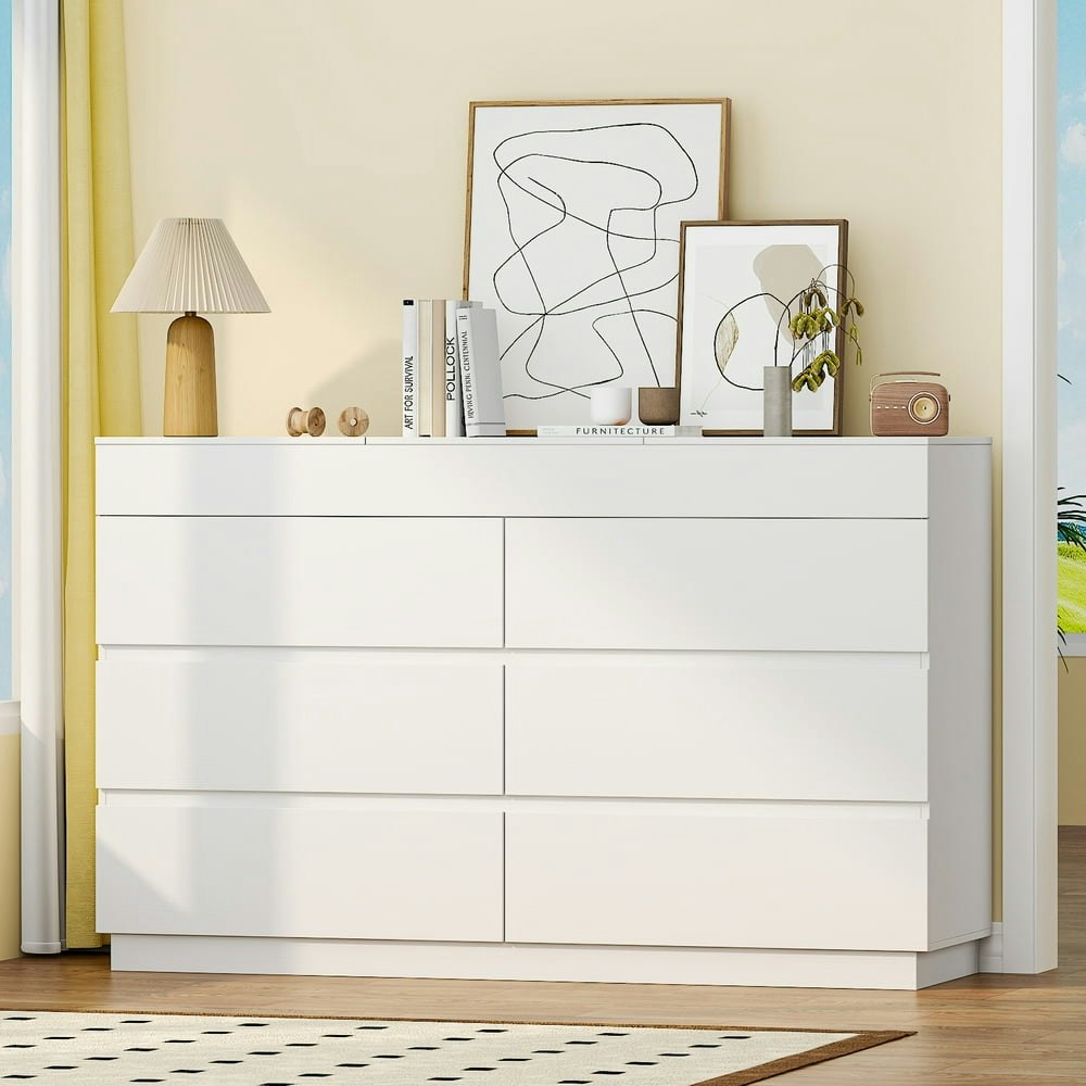 Ktaxon 6-Drawer Double Dresser with Mirror: $164.99 Ktaxon 6-Drawer Double Dresser with Mirror: $164.99