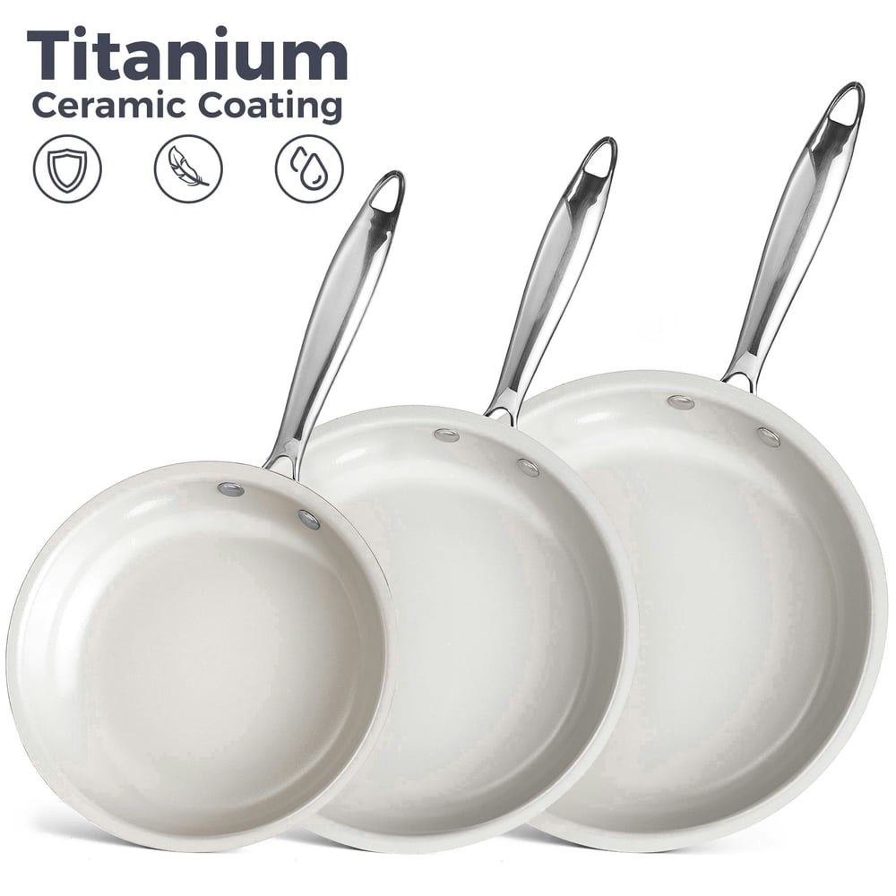 Kitexpert Nonstick Ceramic Frying Pan 3-Piece Set: $60.46