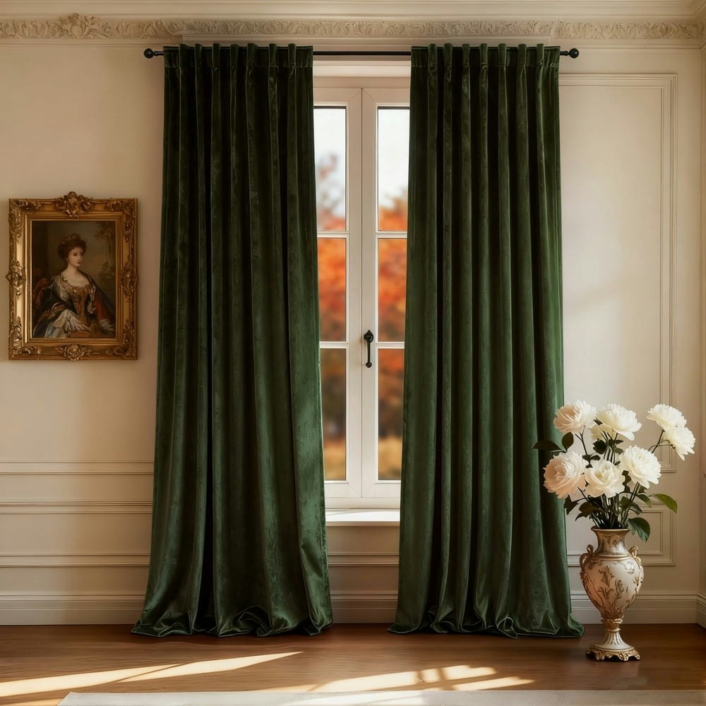 Susielady 52" x 84" Velvet Blackout Curtains 2-Pack: $30.31 Susielady 52" x 84" Velvet Blackout Curtains 2-Pack: $30.31