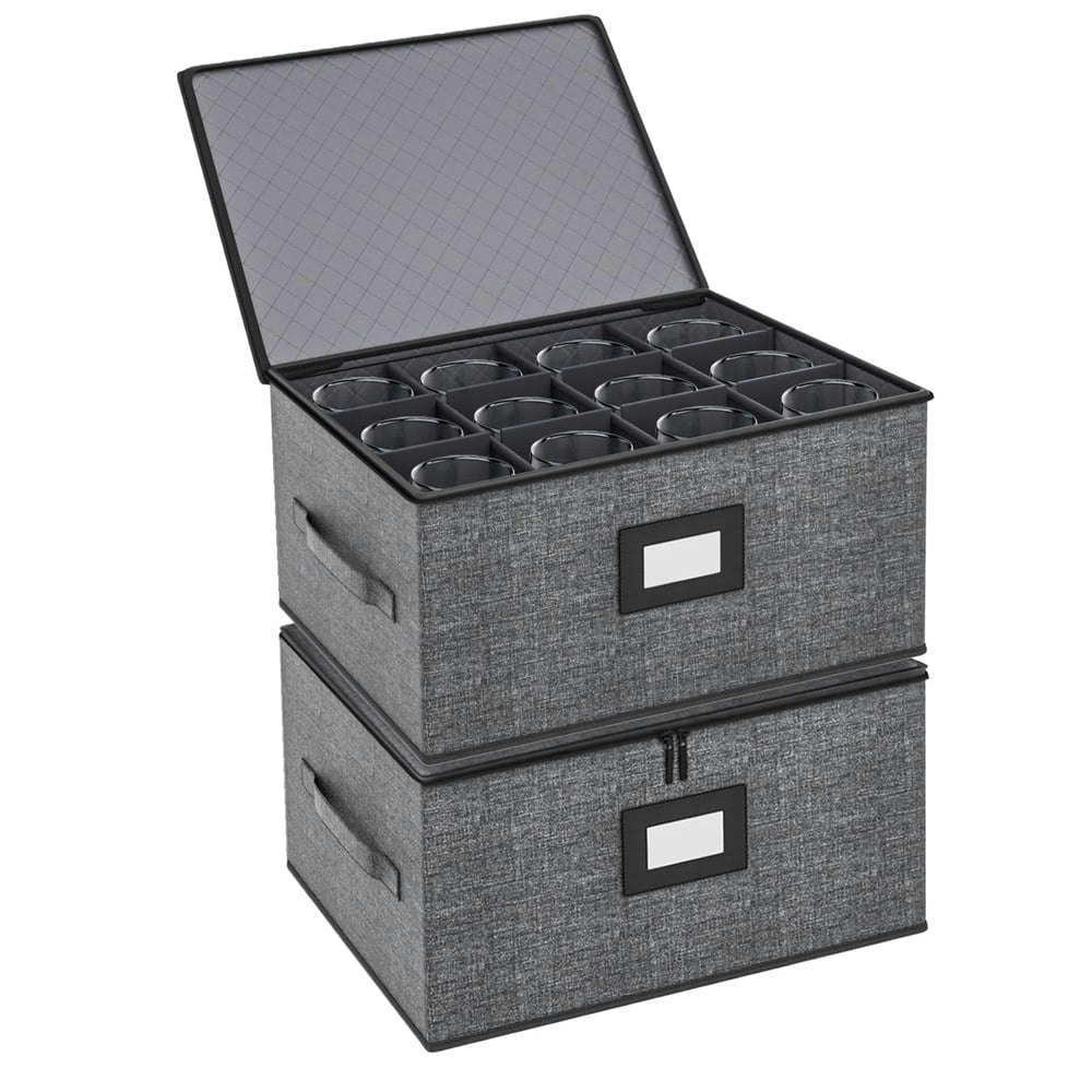 Aokeyee Wine Glass Storage Case 2-Pack: $35.99