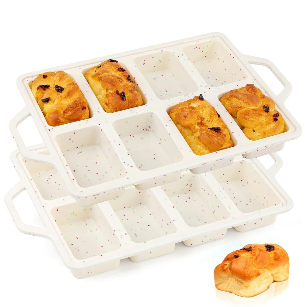 EssPur 8-Cavity Silicone Mini Loaf Pan 2-Pack: $16.01