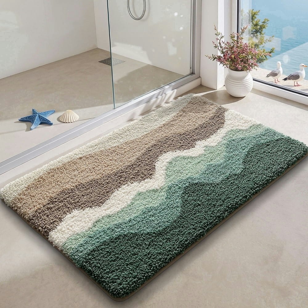 Frabe 20"x32" Ocean Theme Bath Mat: $23.19