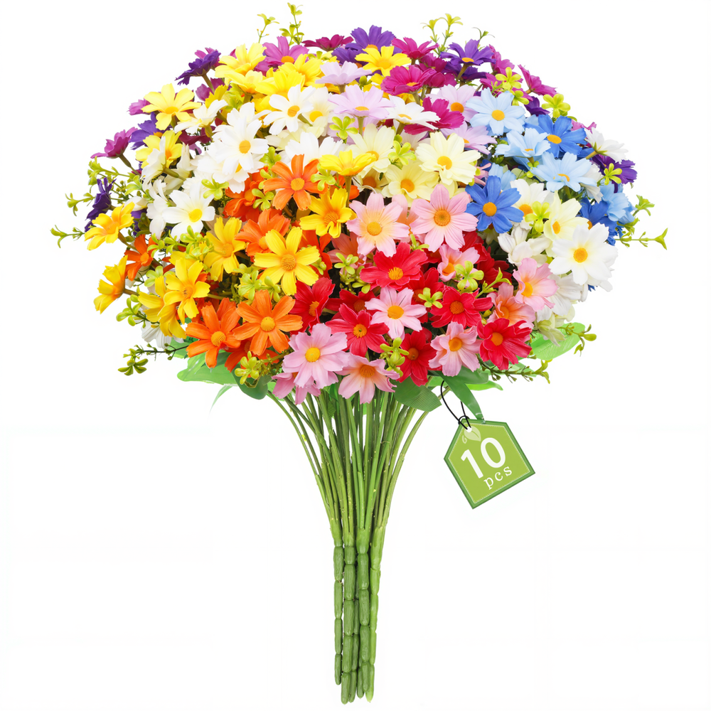 Scidweet Artificial Daisy Flowers 10-Bundle Pack: $12.99