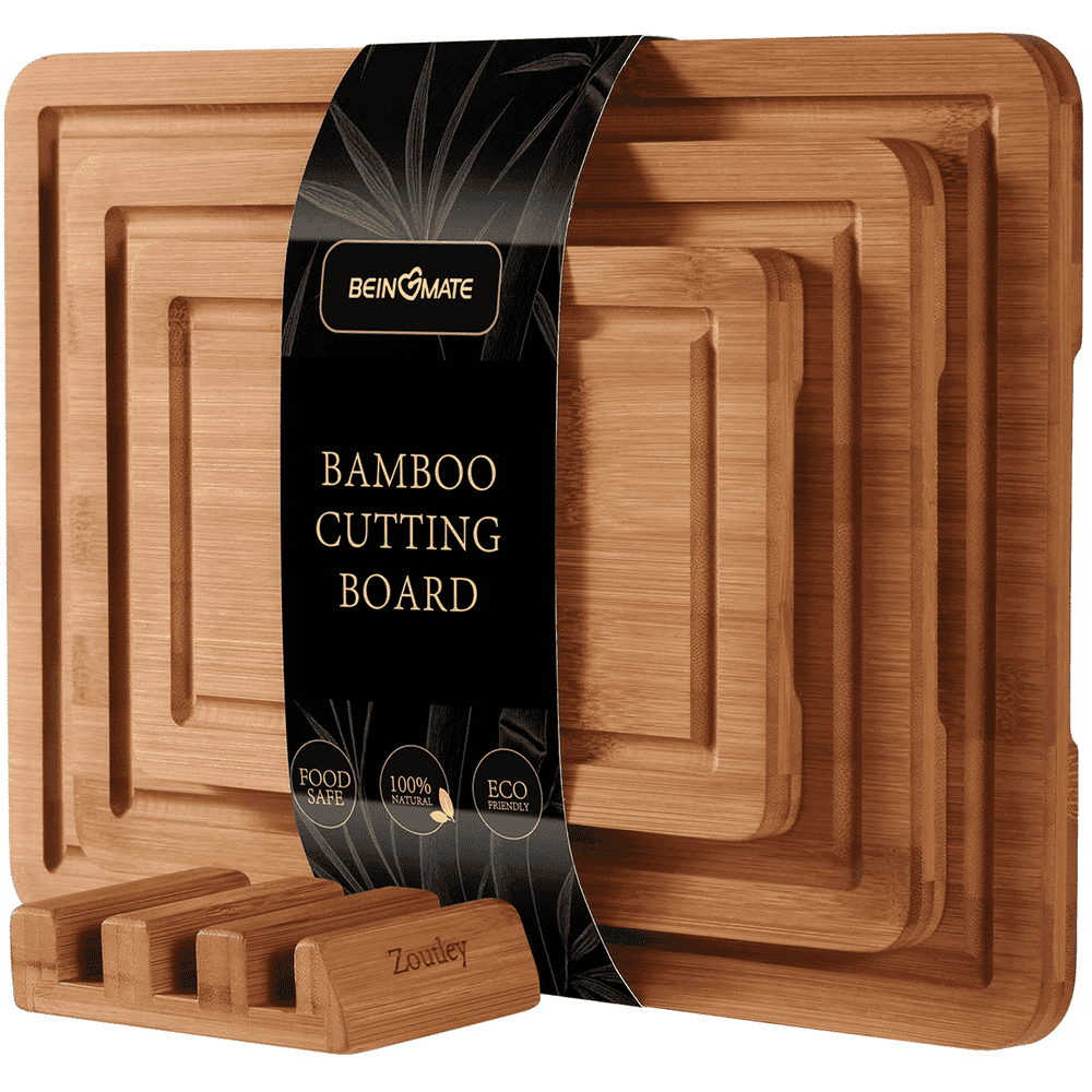 Beingmate 3-Piece Bamboo Cutting Board Set: $19.49