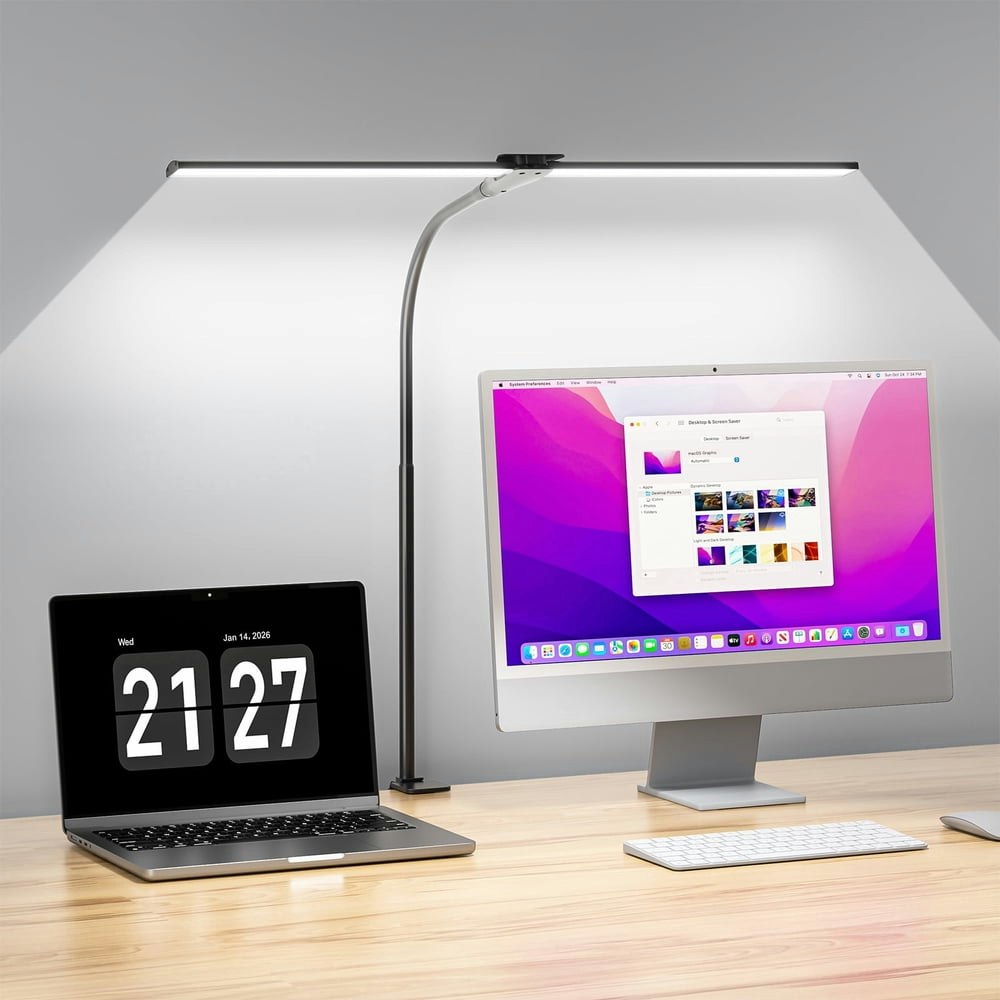 Double Head LED Desk Lamp: $27.99 Double Head LED Desk Lamp: $27.99