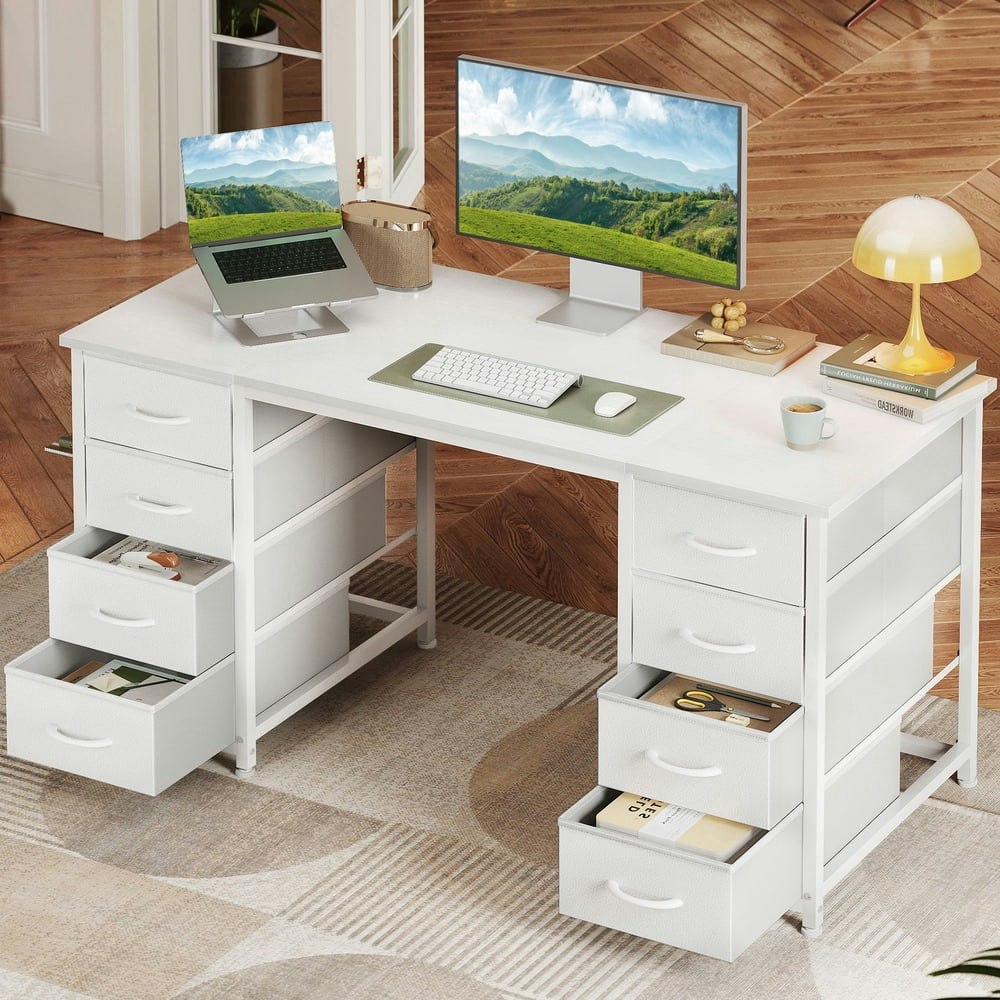 48-inch Home Office Desk with 8 Drawers: $59.99 48-inch Home Office Desk with 8 Drawers: $59.99