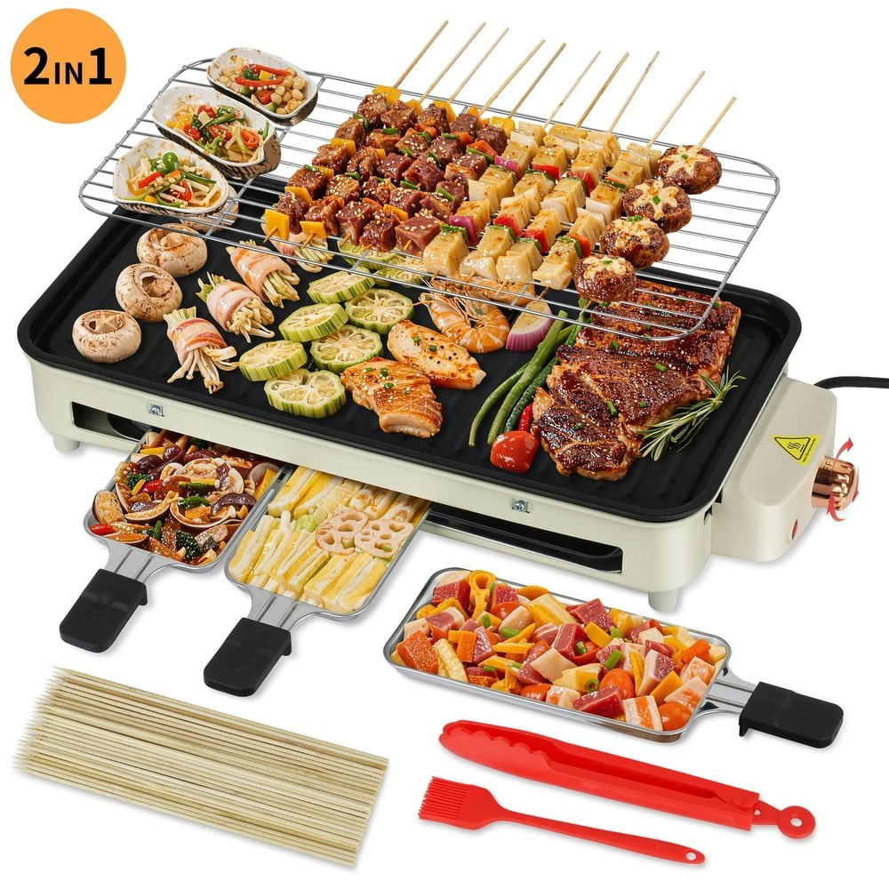 Ocalpur 1,500W 2-in-1 Smokeless Electric Indoor Grill and Griddle: $35.09 Ocalpur 1,500W 2-in-1 Smokeless Electric Indoor Grill and Griddle: $35.09