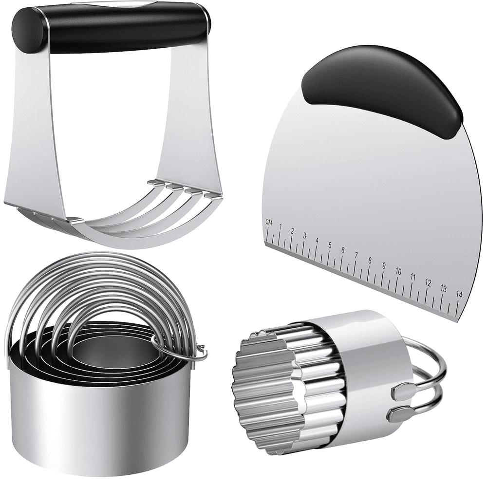 Pastry Cutter and Dough Scraper 4-Piece Set: $59.99 Pastry Cutter and Dough Scraper 4-Piece Set: $59.99
