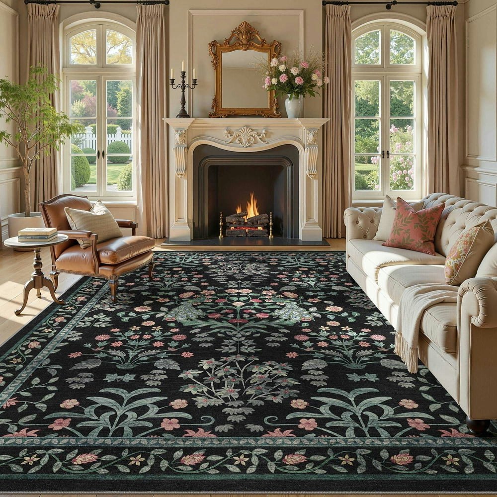 Micgeek 8x10 Boho Floral Area Rug: $59.98 Micgeek 8x10 Boho Floral Area Rug: $59.98