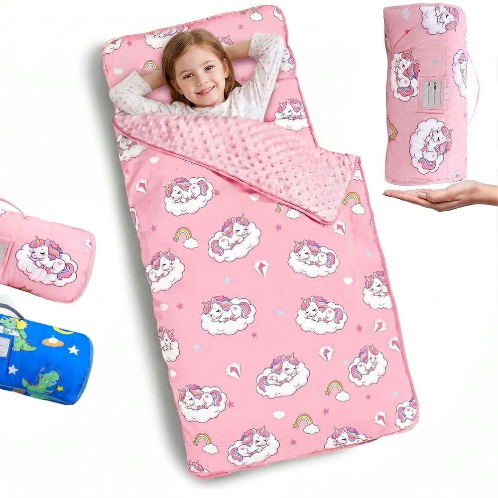 Teblint 51"x20" Toddler Nap Mat with Pillow and Blanket: $25.19 Teblint 51"x20" Toddler Nap Mat with Pillow and Blanket: $25.19