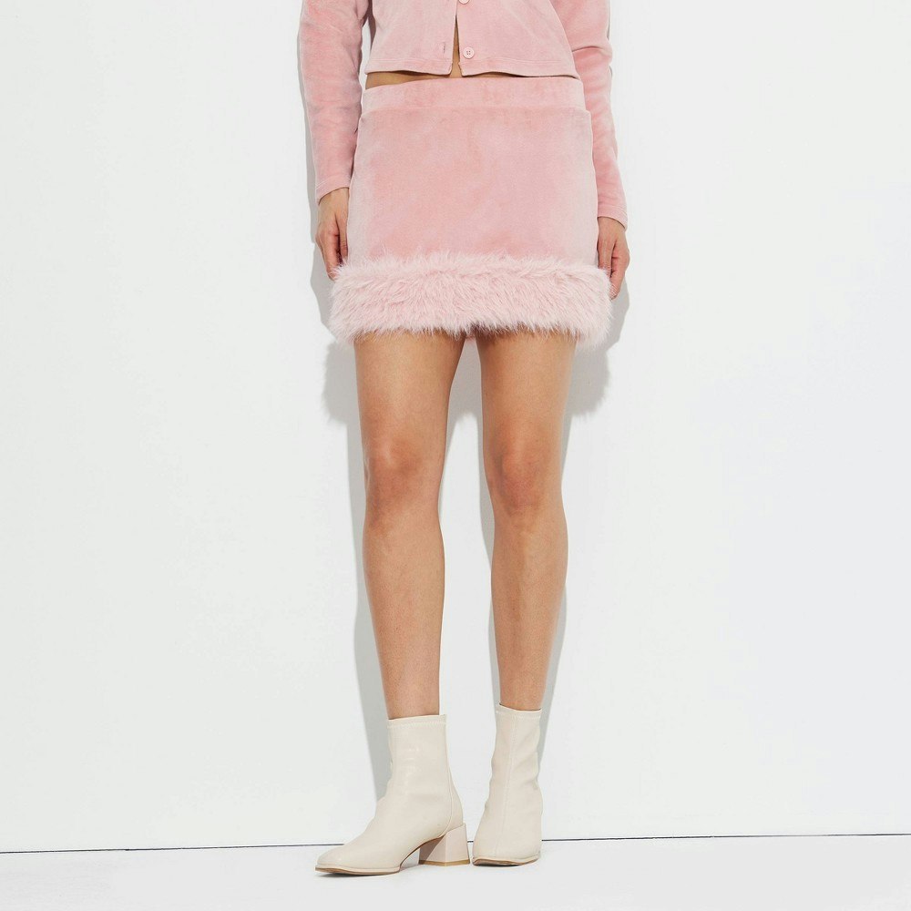 Wild Fable Women's Fur Hem Skirt: $35 Wild Fable Women's Fur Hem Skirt: $35