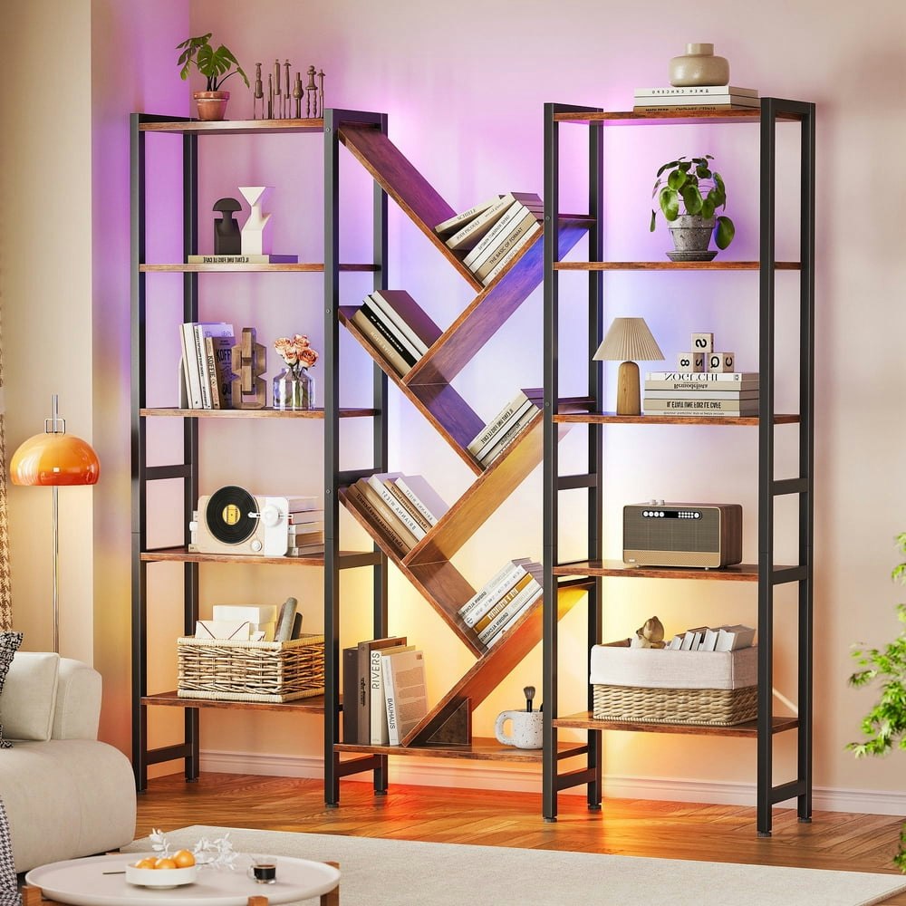 Triple 5-Tier RGB LED Bookshelf: $66.49 Triple 5-Tier RGB LED Bookshelf: $66.49