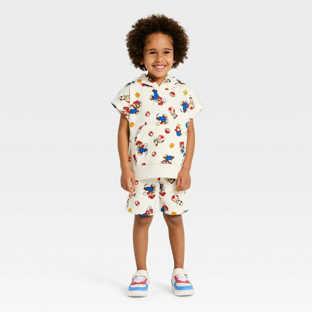 Super Mario Toddler Boys' Sleeveless Hoodie and Shorts 2-Piece Set: $18 Super Mario Toddler Boys' Sleeveless Hoodie and Shorts 2-Piece Set: $18