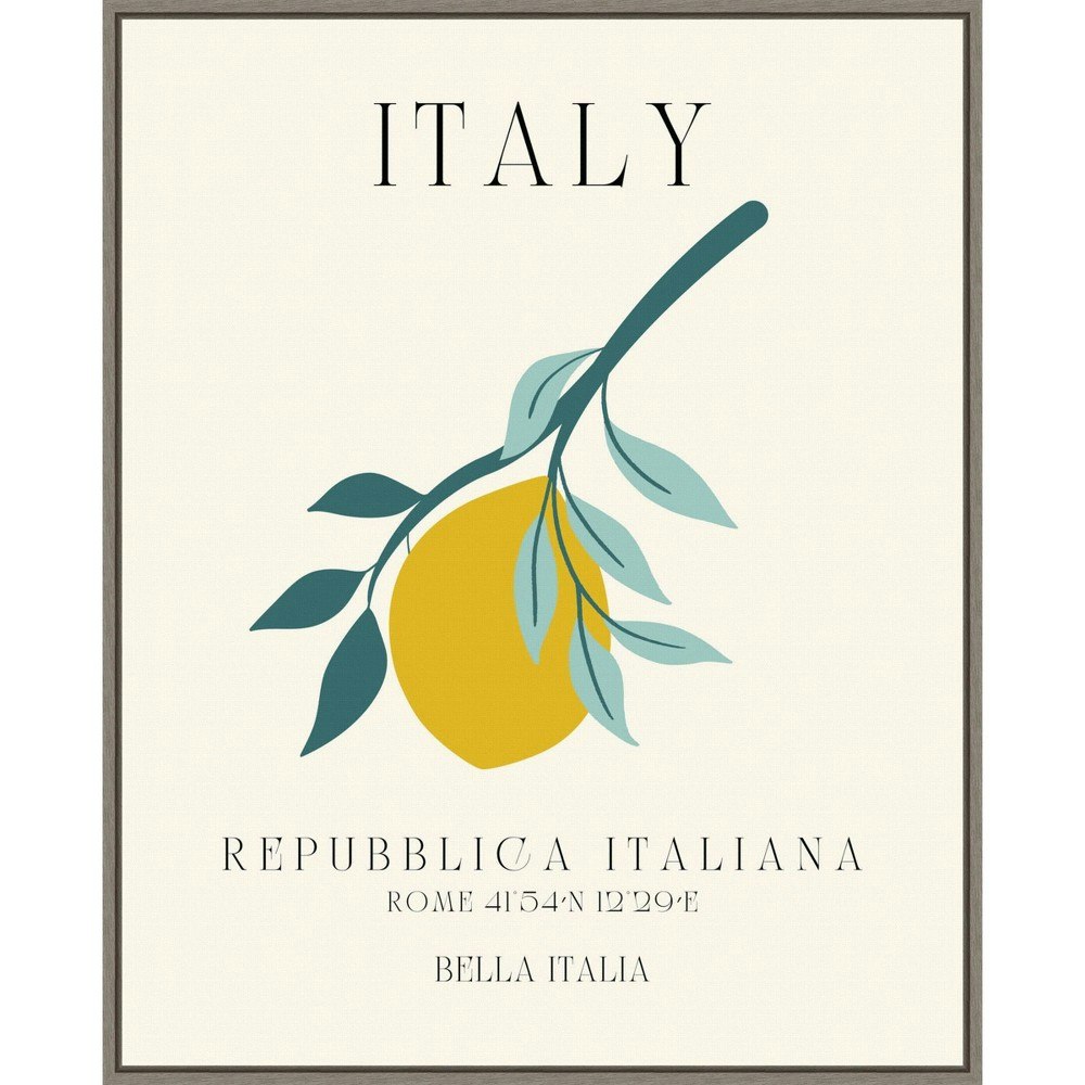 23" x 28" Italy Travel Poster Framed Canvas Wall Art: $84.99 23" x 28" Italy Travel Poster Framed Canvas Wall Art: $84.99