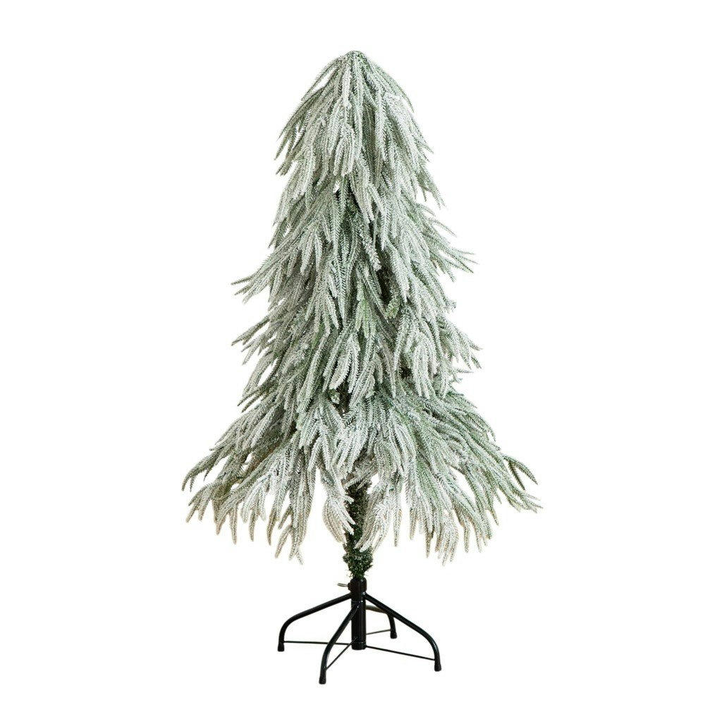Nearly Natural 4-Foot Flocked Down Swept Artificial Christmas Tree with 110 LED Lights: $119.99 Nearly Natural 4-Foot Flocked Down Swept Artificial Christmas Tree with 110 LED Lights: $119.99