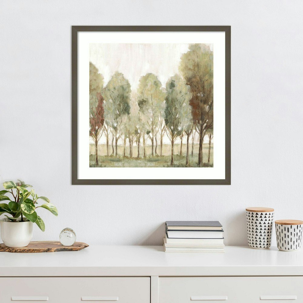 Amanti Art 25"x25" Silent Fall Trees I Framed Wall Art Print: $176.99 Amanti Art 25"x25" Silent Fall Trees I Framed Wall Art Print: $176.99