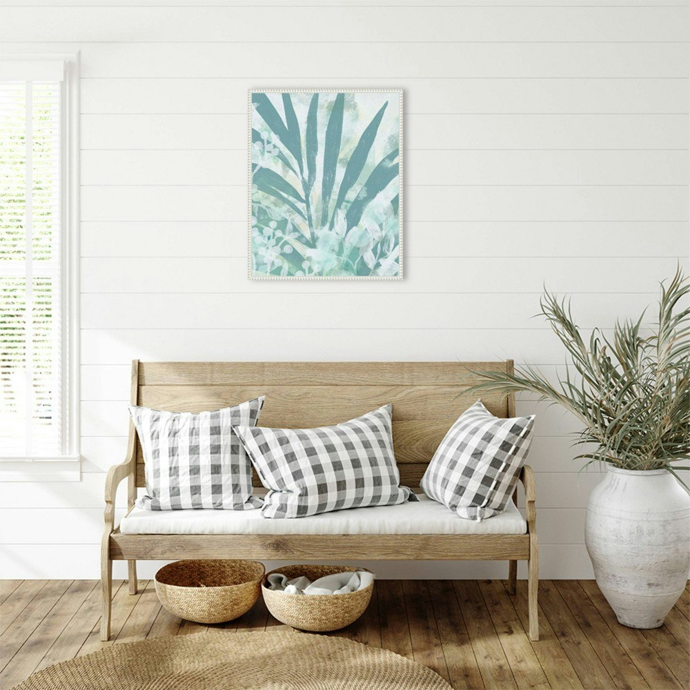 Amanti Art 23"x28" Aqua Palms II Framed Canvas Wall Art: $109.99 Amanti Art 23"x28" Aqua Palms II Framed Canvas Wall Art: $109.99