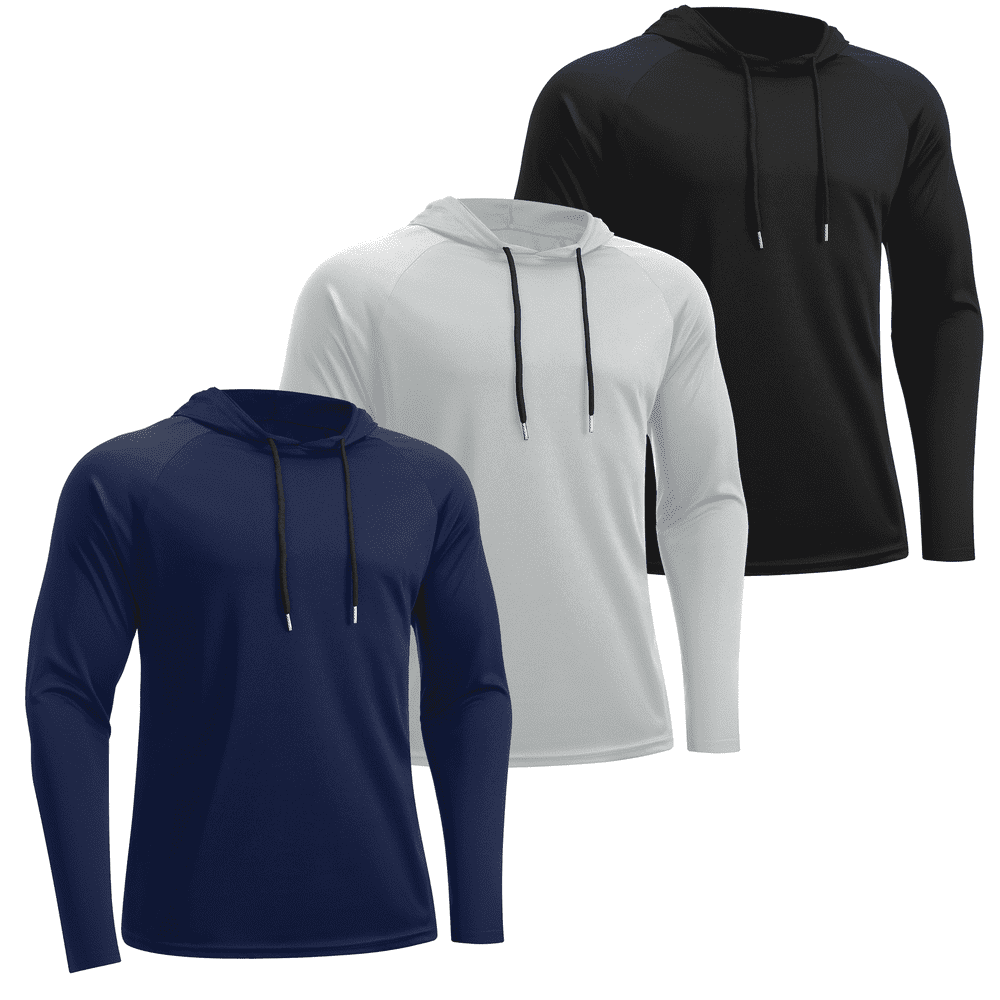 Telaleo Men's UPF Sun Protection Hoodie 3-Pack: $24.29
