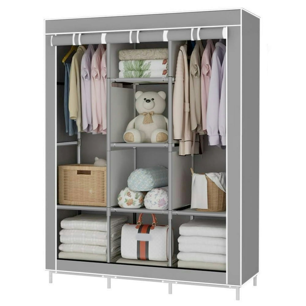 Behome 51.2 x 17.7 x 67-Inch Portable Closet Wardrobe Organizer: $22.49