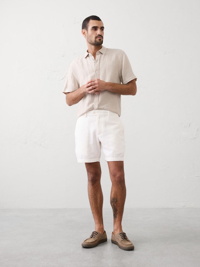 Slim-Fit 7-Inch Linen-Blend Shorts: $25 Slim-Fit 7-Inch Linen-Blend Shorts: $25