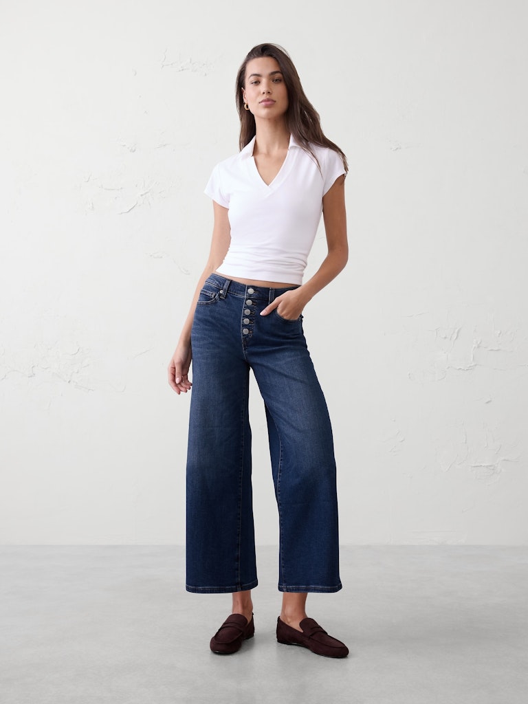 Wide-Leg High-Rise Cropped Jeans: $84.97 Wide-Leg High-Rise Cropped Jeans: $84.97