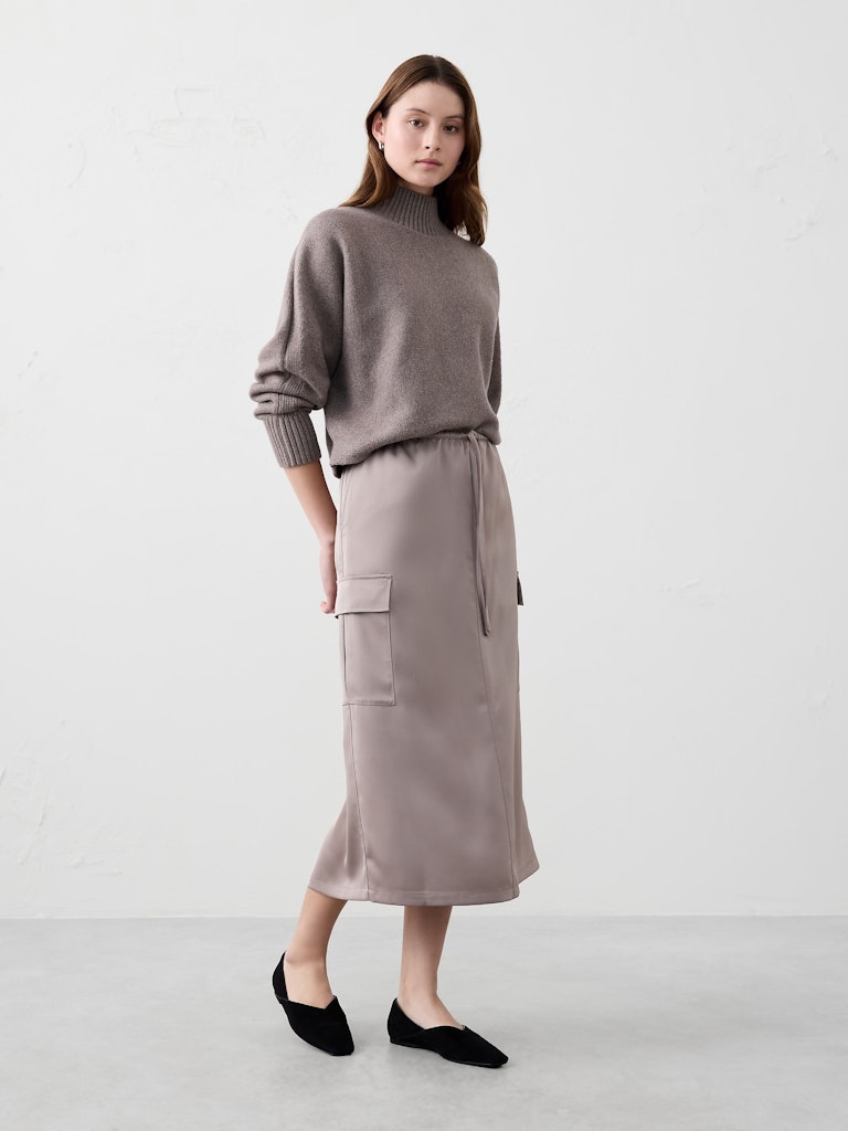 Satin Cargo Midi Skirt: $29.97 Satin Cargo Midi Skirt: $29.97