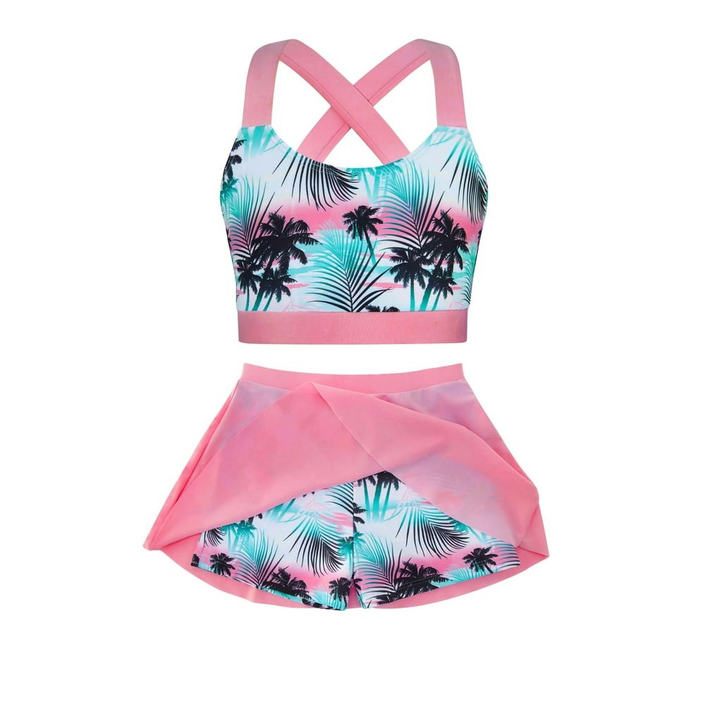 Girls' 2-Piece Tankini Swimsuit: $14.79