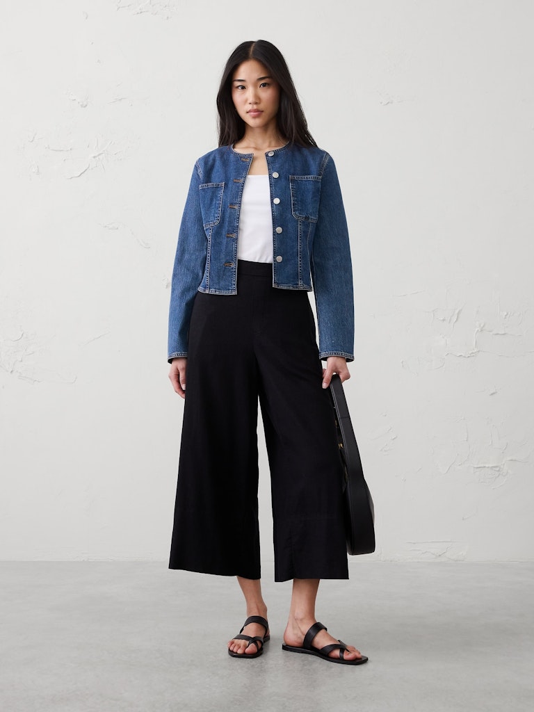 Anyday Wide-Leg High-Rise Linen-Blend Cropped Pant: $40 Anyday Wide-Leg High-Rise Linen-Blend Cropped Pant: $40