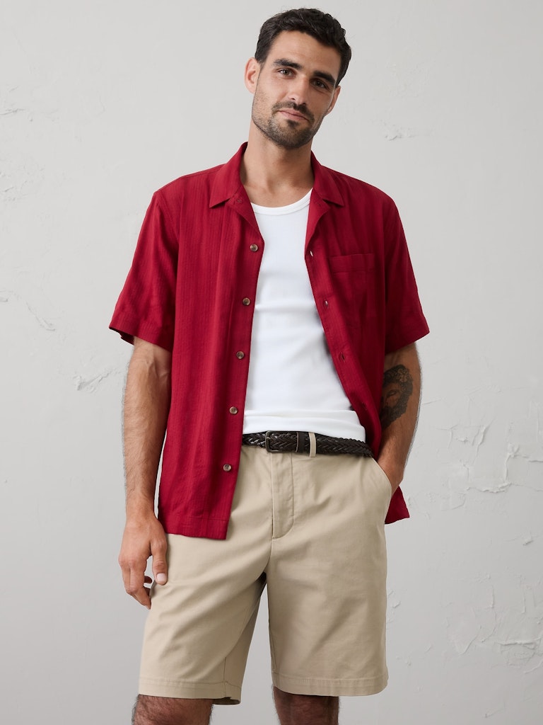 Standard-Fit Seersucker Resort Shirt: $25 Standard-Fit Seersucker Resort Shirt: $25
