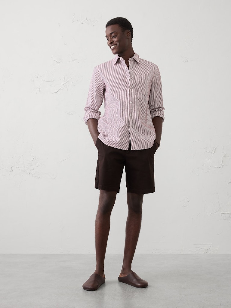 Standard-Fit Seersucker Shirt: $40 Standard-Fit Seersucker Shirt: $40