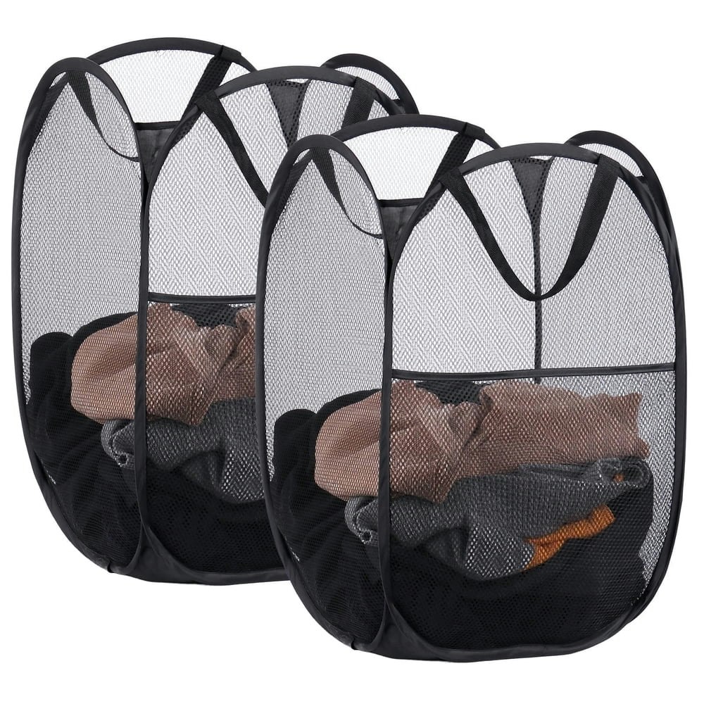 Okaka Pop-Up Mesh Laundry Hamper 2-Pack: $12.89