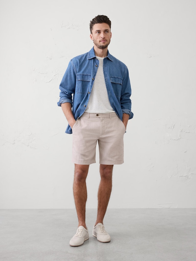 Slim-Fit 7-inch Linen-Blend Shorts: $25 Slim-Fit 7-inch Linen-Blend Shorts: $25