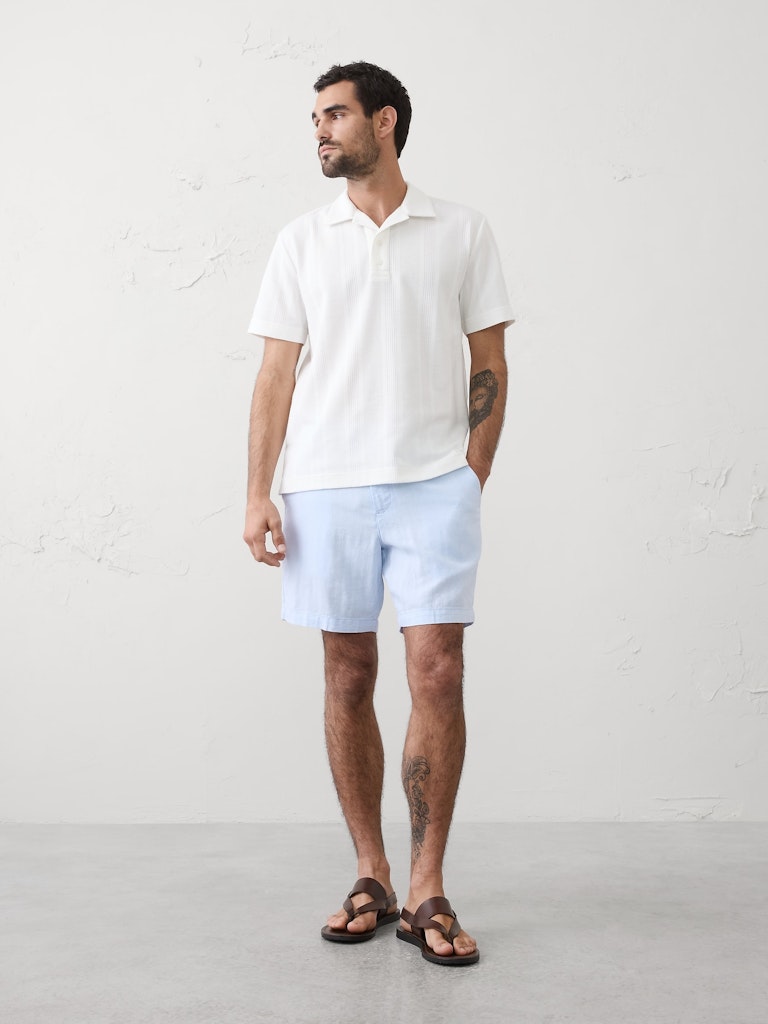 Slim-Fit 7-Inch Linen-Blend Shorts: $25 Slim-Fit 7-Inch Linen-Blend Shorts: $25