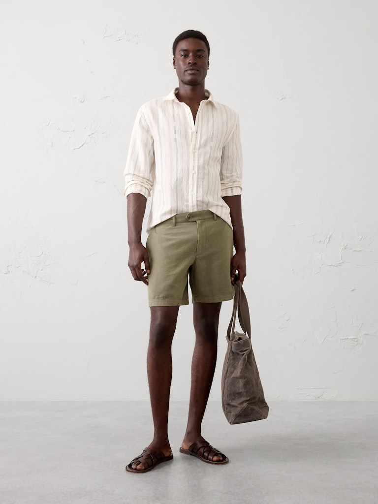 Slim-Fit 7-Inch Linen-Blend Shorts: $25 Slim-Fit 7-Inch Linen-Blend Shorts: $25