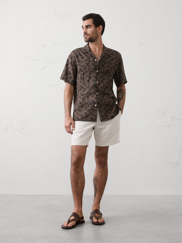Standard-Fit Textured Resort Shirt: $40 Standard-Fit Textured Resort Shirt: $40