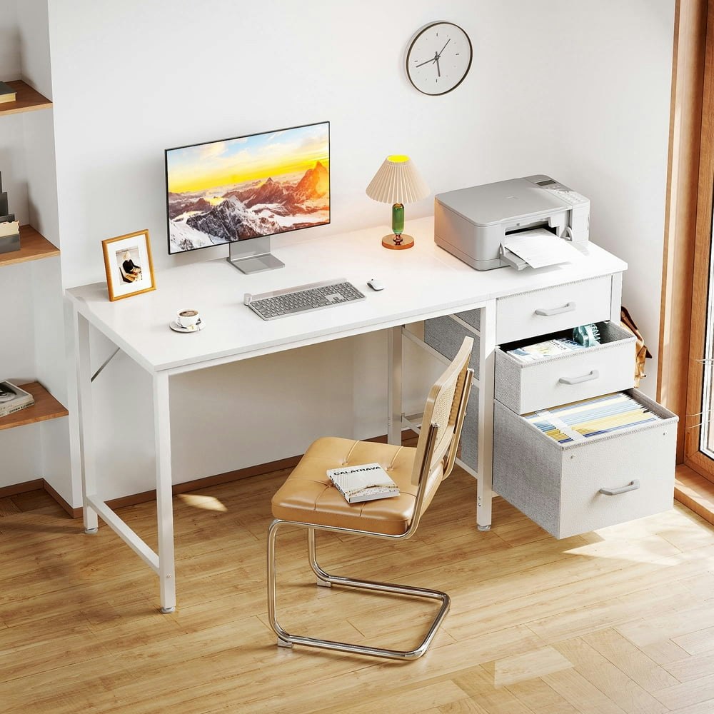 Casacomoda 48-Inch Computer Desk with Drawers and File Cabinet: $44.99