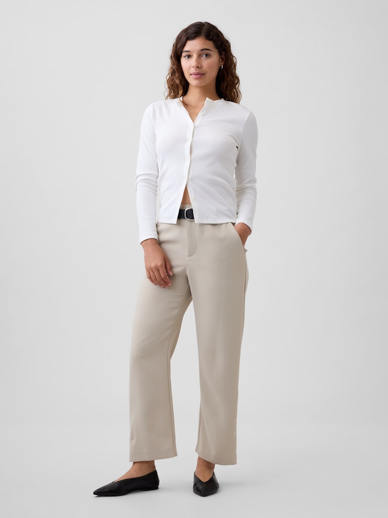 Easy Straight Crop Trousers: $39.99 Easy Straight Crop Trousers: $39.99