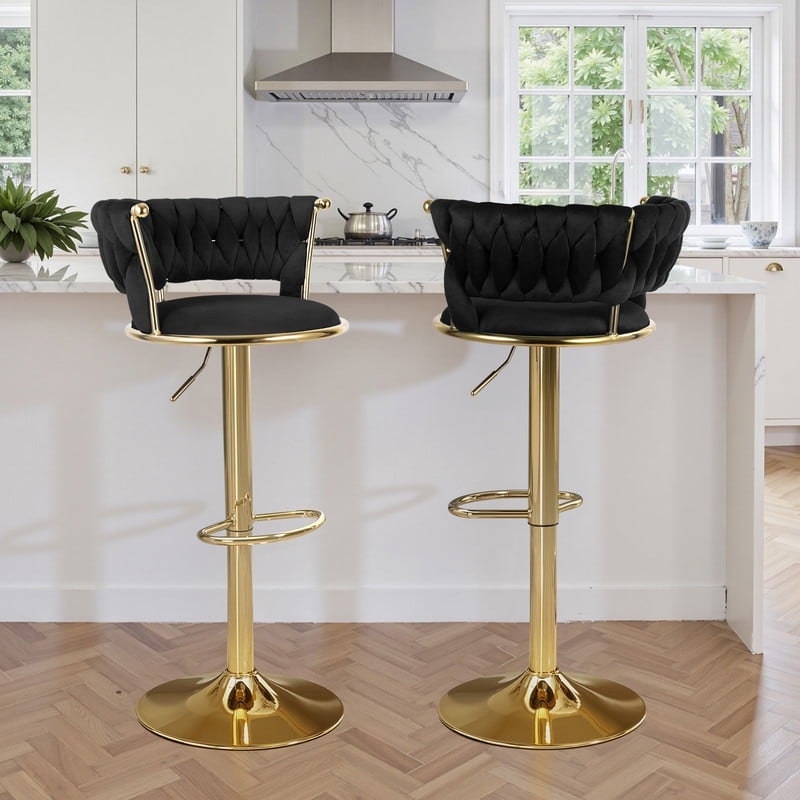 Hawsaiy Adjustable Velvet Bar Stools 2-Pack: $119.98 Hawsaiy Adjustable Velvet Bar Stools 2-Pack: $119.98