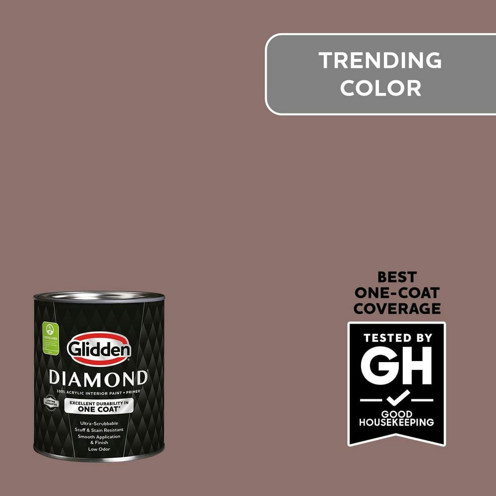 PPG Oakwood Brown Eggshell Interior Paint with Primer 1-Quart: $18.98