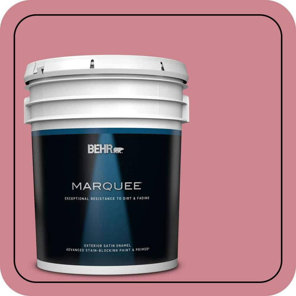 Behr Premium 5-Gallon Rose Sachet Satin Exterior Paint and Primer: $325