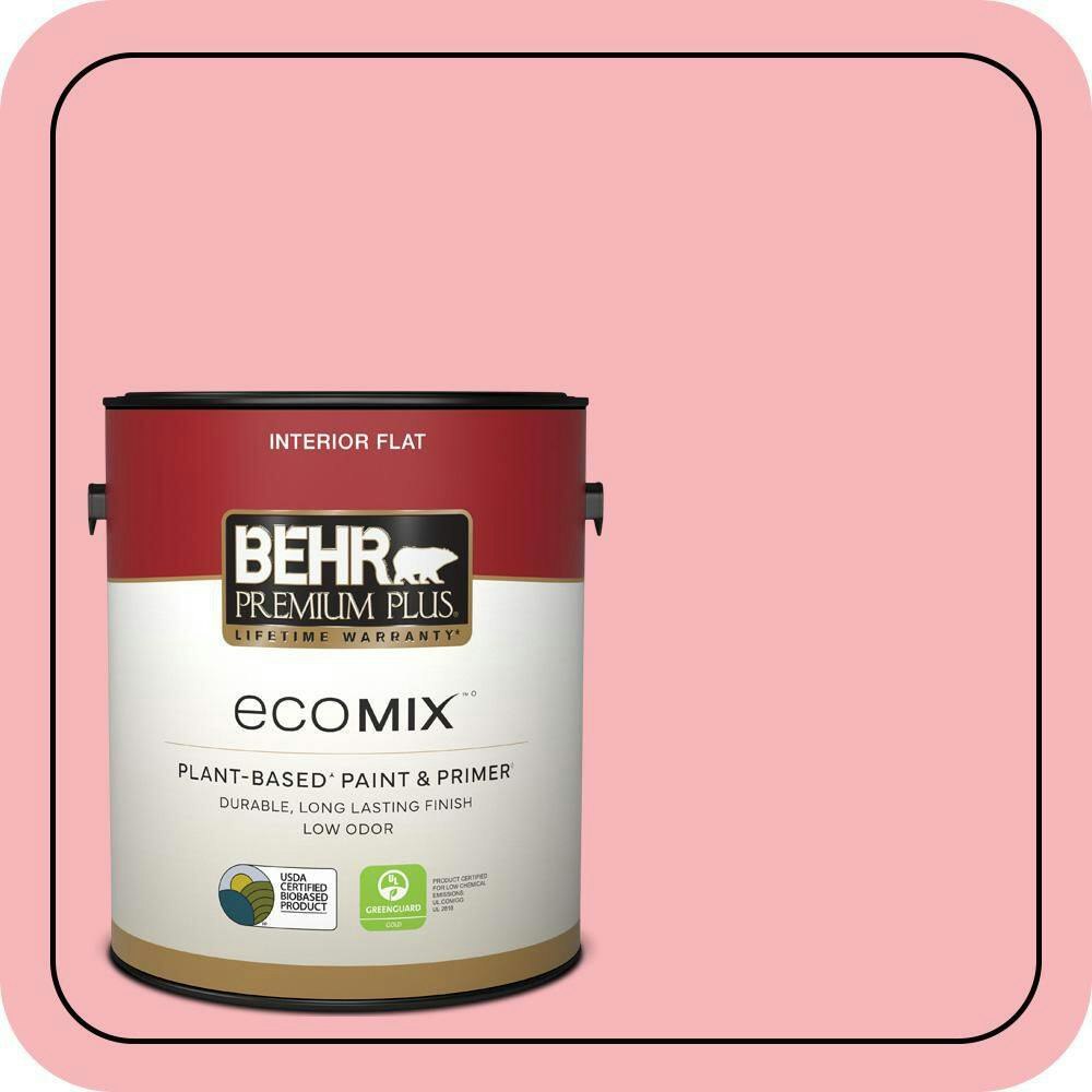 Ballerina Pink Flat EcoMix Plant-Based Interior Paint and Primer 1-Gallon: $38.98 Ballerina Pink Flat EcoMix Plant-Based Interior Paint and Primer 1-Gallon: $38.98