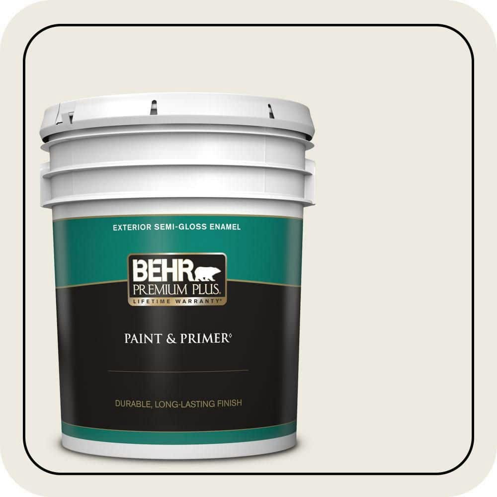 Behr 5-Gallon Solid Opal Semi-Gloss Exterior Enamel Paint and Primer: $235