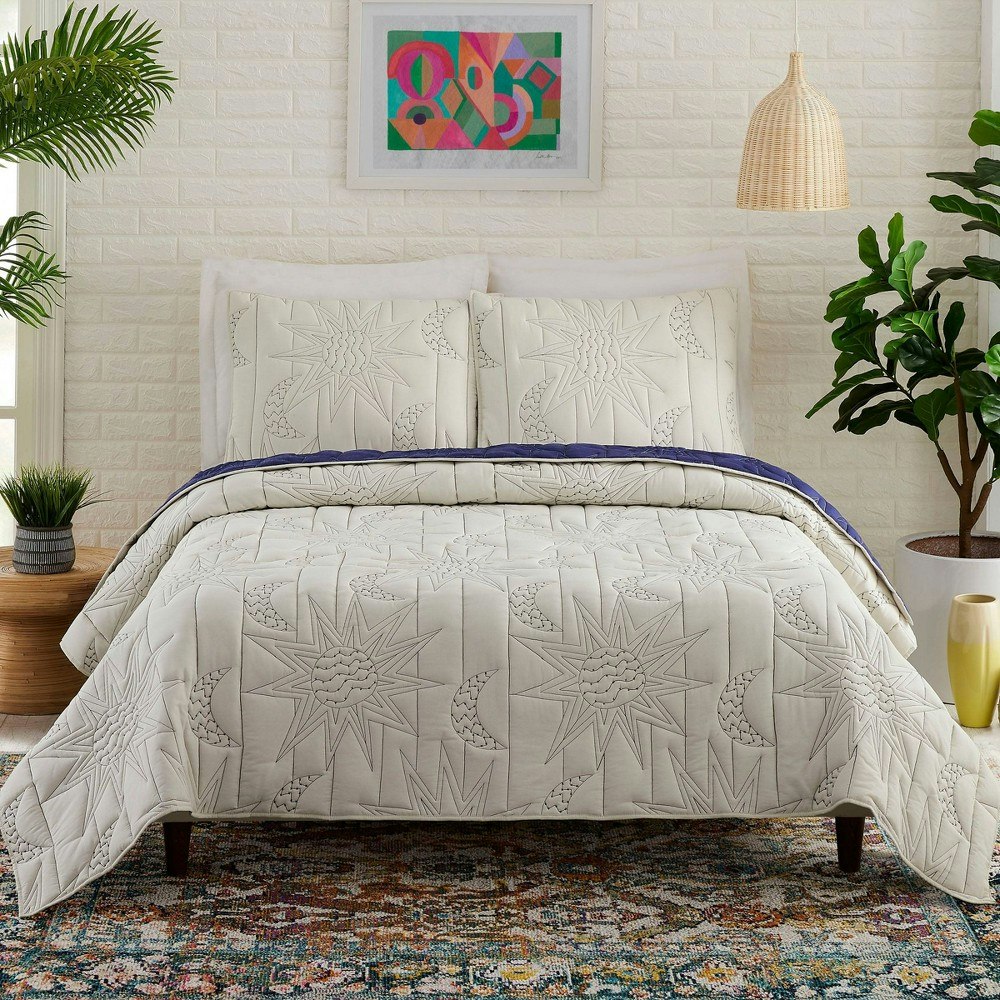 Jungalow 3-Piece Full/Queen Sun & Moon Quilt Set: $81 Jungalow 3-Piece Full/Queen Sun & Moon Quilt Set: $81