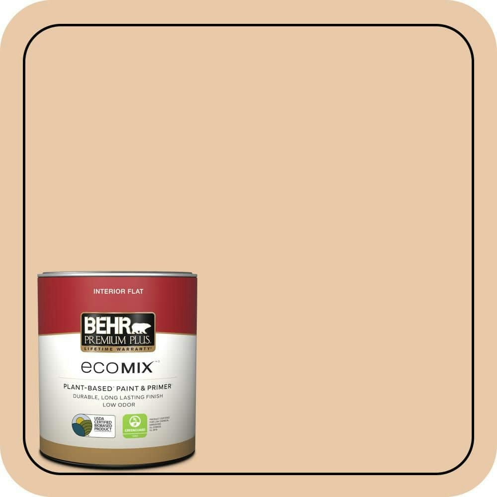 Almond Biscuit Flat EcoMix Plant-Based Interior Paint & Primer 1-Quart: $19.48 Almond Biscuit Flat EcoMix Plant-Based Interior Paint & Primer 1-Quart: $19.48