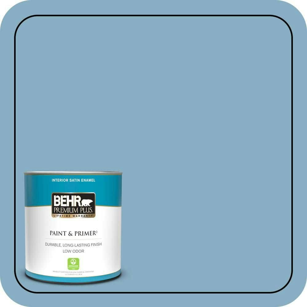 Chilly Blue Satin Enamel Interior Paint & Primer 1-Quart Can: $19.48 Chilly Blue Satin Enamel Interior Paint & Primer 1-Quart Can: $19.48