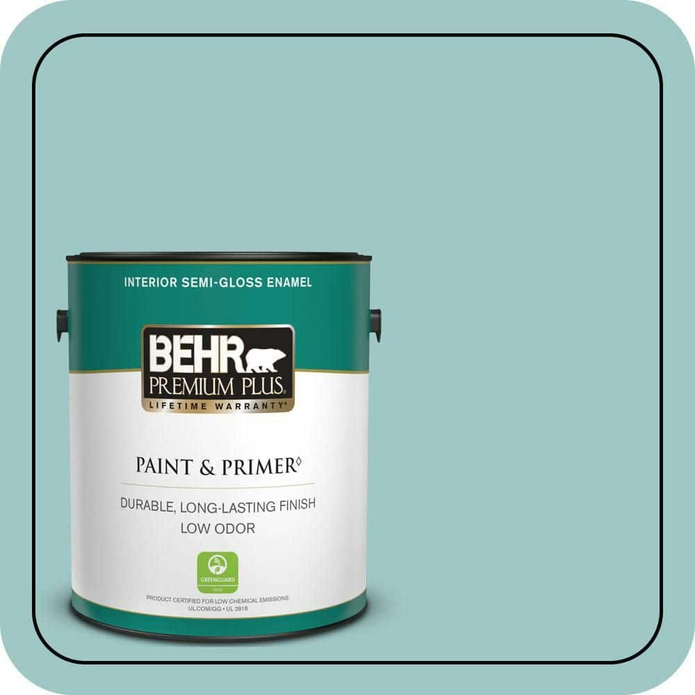 Home Decorators Collection Blue Bell Semi-Gloss Interior Paint and Primer 1-Gallon: $43.98